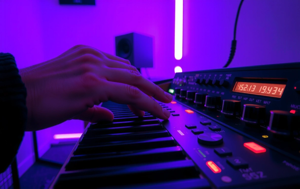 Synthesizer close-up